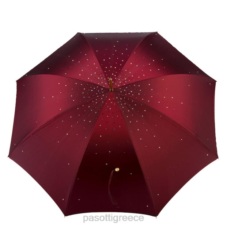 ομπρέλα | PASOTTI 184 serge-17 u2 - μπορντό ομπρέλα swarovski διπλό πανί 2N6B8552 γυναίκες